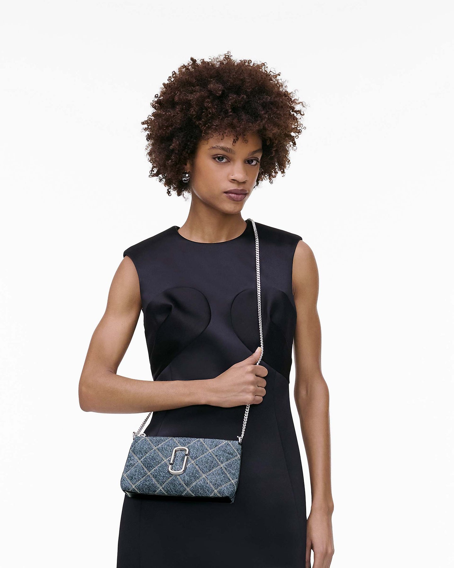 The Quilted Denim Snapshot Convertible Shoulder Bag