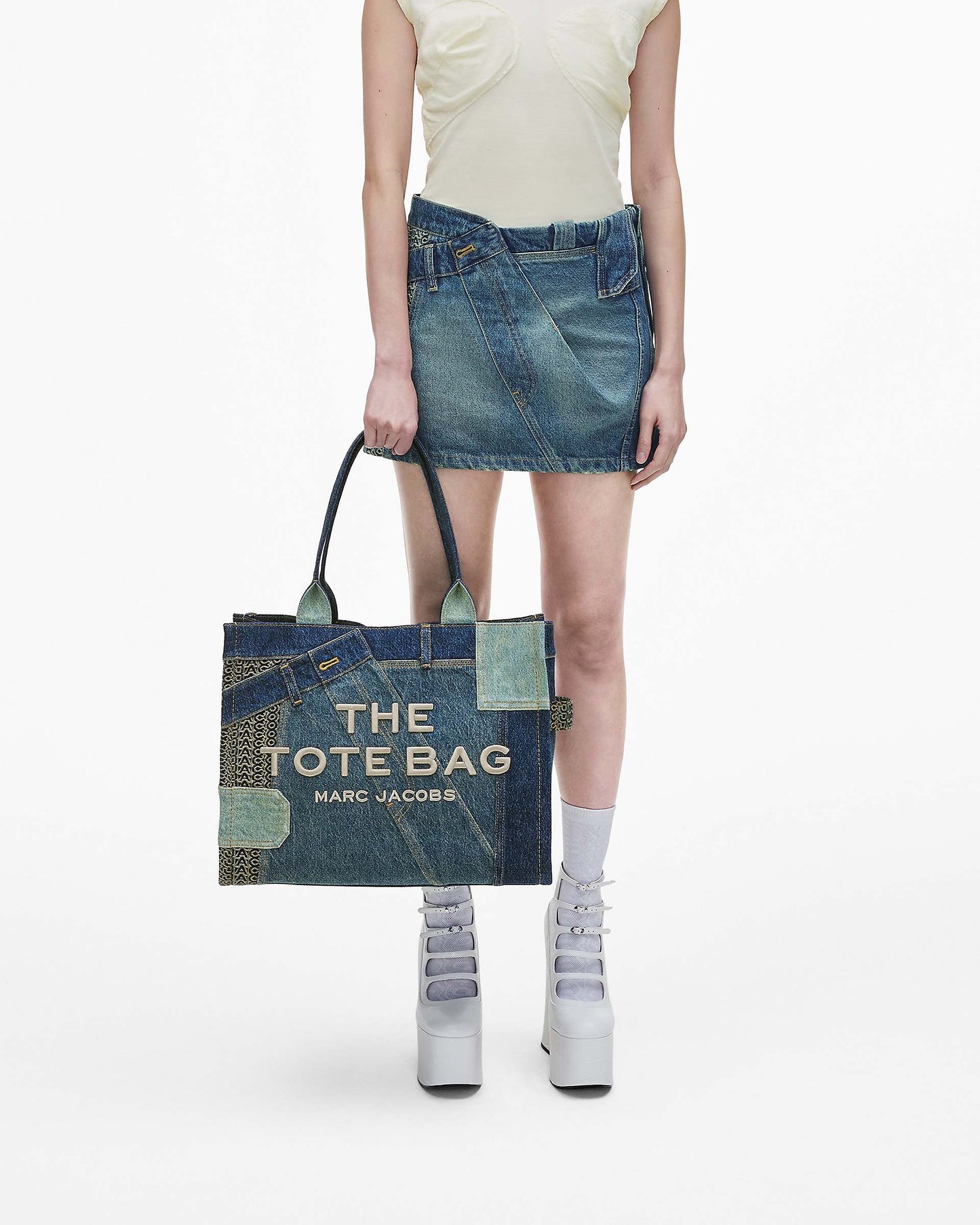 The Deconstructed Denim Large Tote Bag
