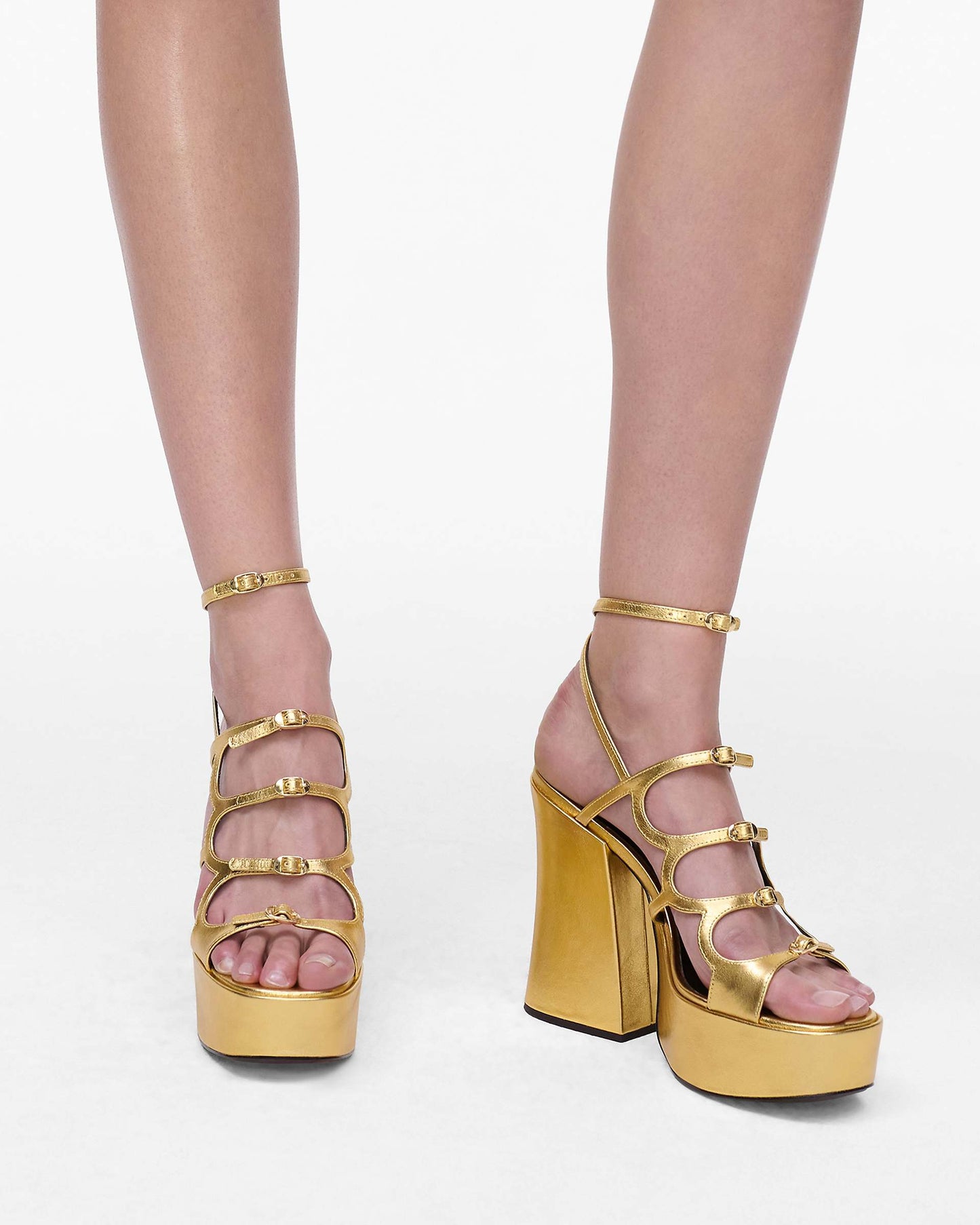 The Metallic Leather Kiki Platform Sandal