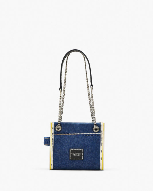 The Denim  Chain Crossbody Tote Bag