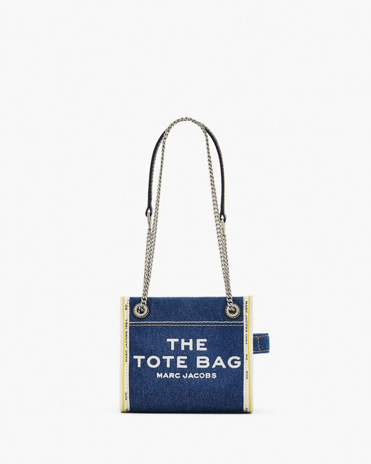 The Denim  Chain Crossbody Tote Bag