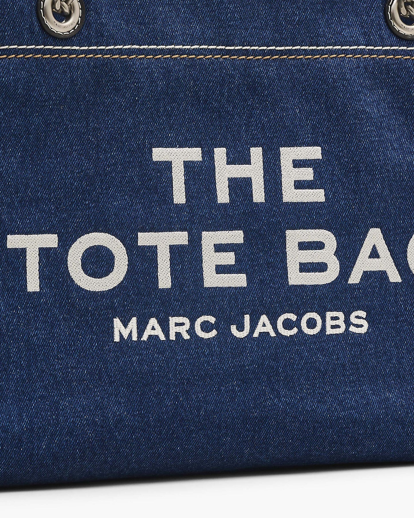 The Denim  Chain Medium Tote Bag