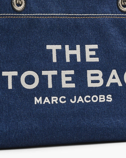The Denim  Chain Medium Tote Bag