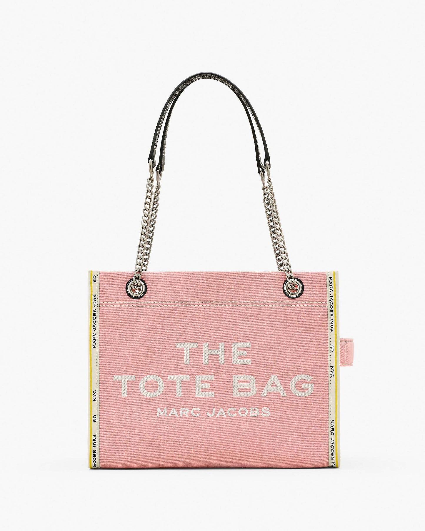 The Denim  Chain Medium Tote Bag