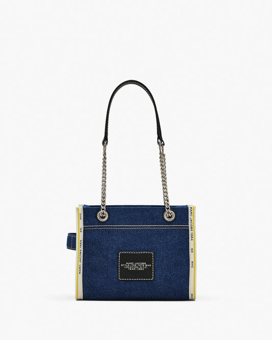 The Denim  Chain Small Tote Bag