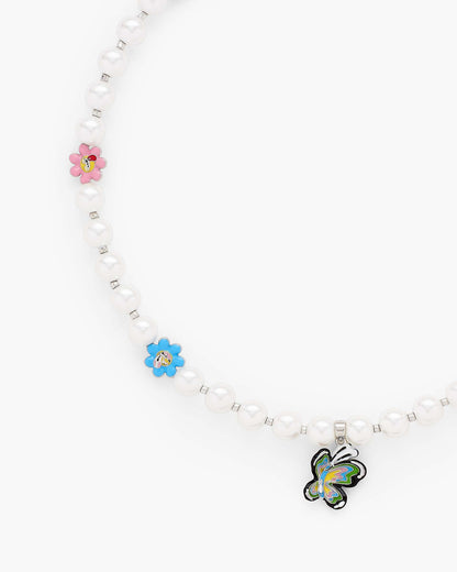 Hattie Stewart X MJ Garden Pearl Station Necklace