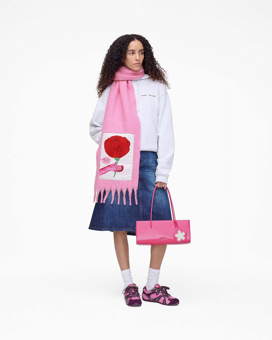 David Shrigley X MJ Oh Rose Wool Scarf