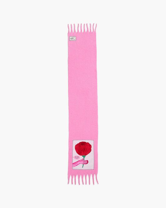 David Shrigley X MJ Oh Rose Wool Scarf