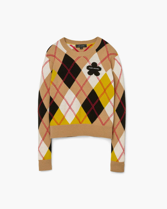 Preppy Daisy Argyle Crewneck