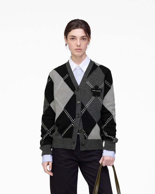 Preppy Daisy Argyle Cardigan