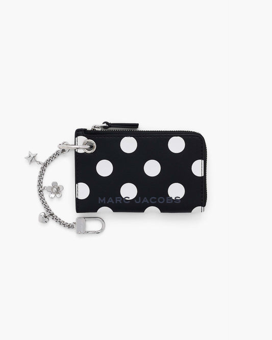 The Dots  Top Zip Charm Wallet
