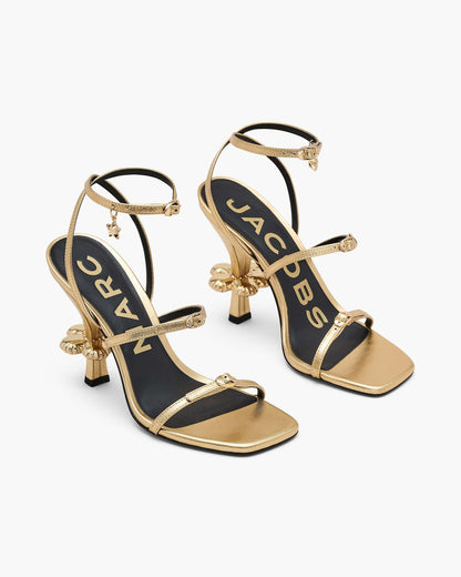 The Metallic  Leather Daisy Heel