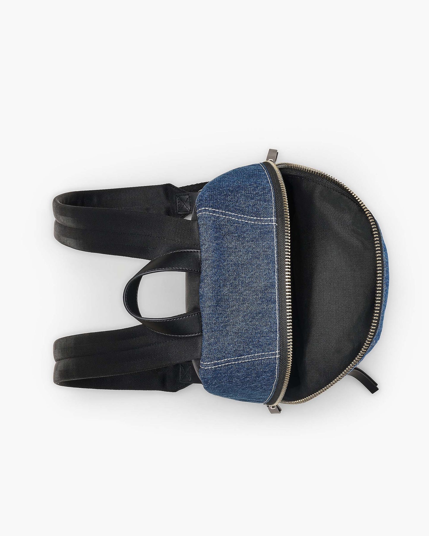 The Biker  Colorblock Denim Medium Backpack