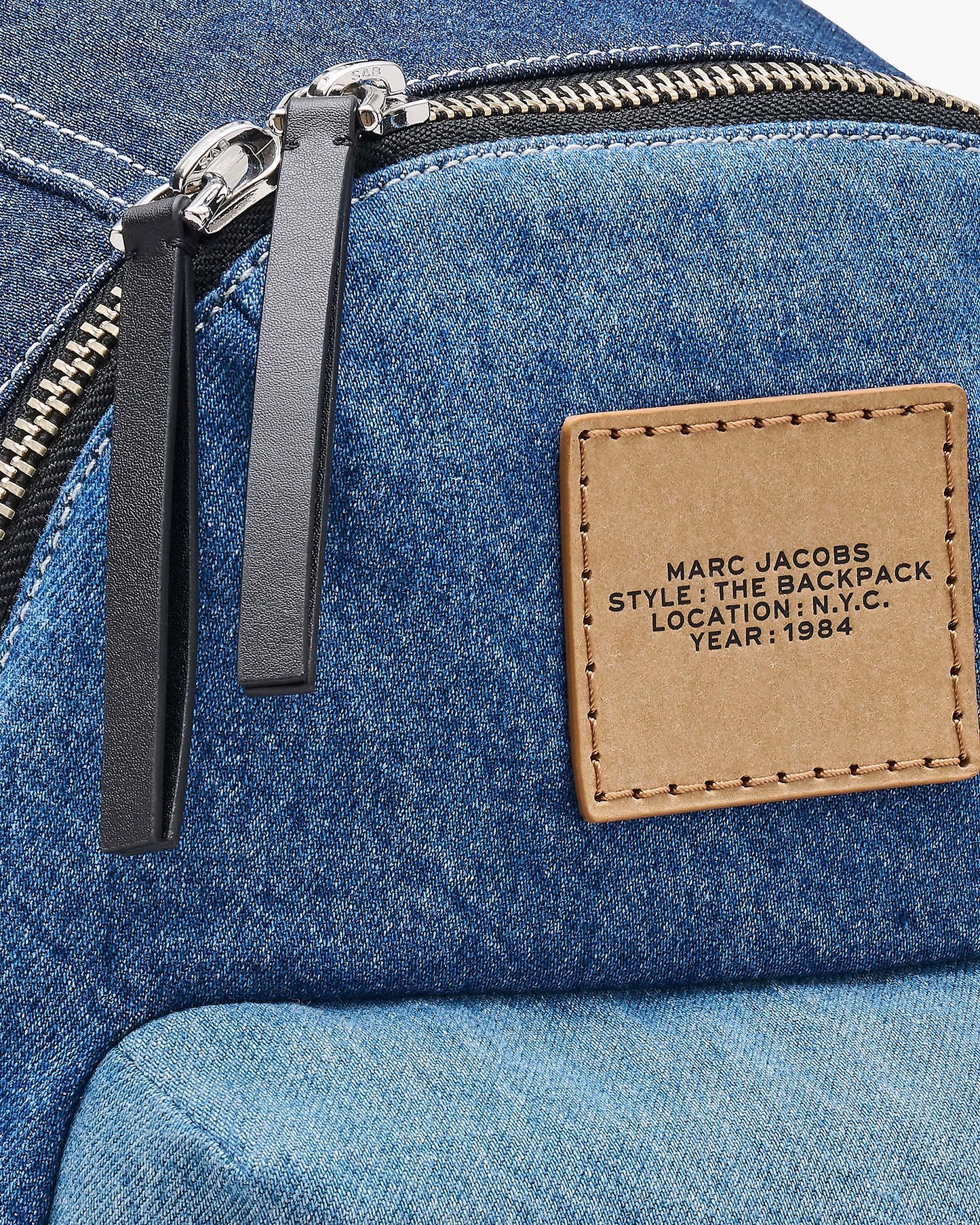 The Biker  Colorblock Denim Large Backpack