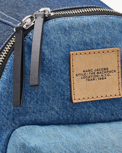 The Biker  Colorblock Denim Large Backpack