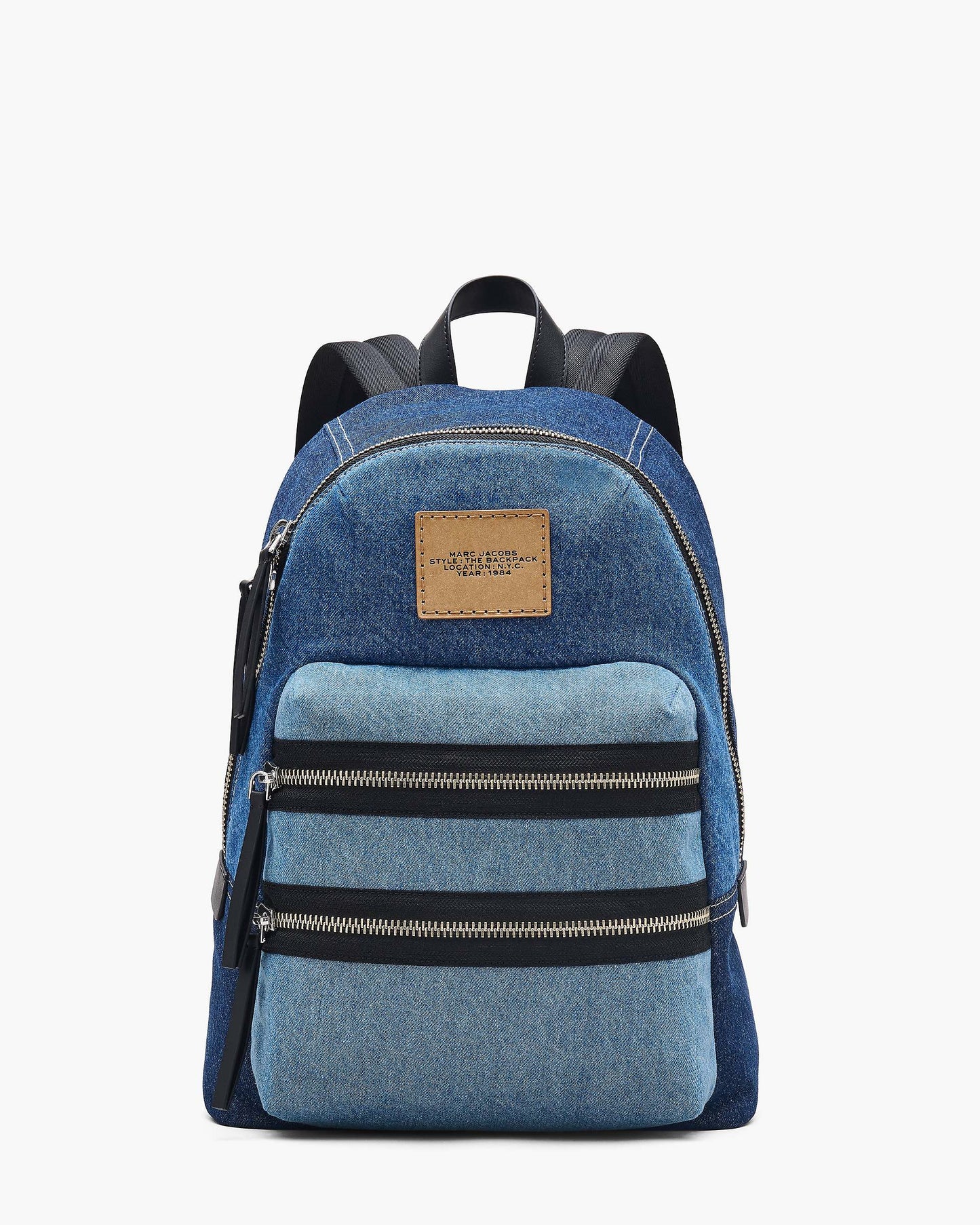 The Biker  Colorblock Denim Large Backpack