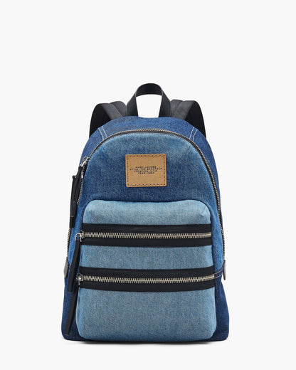 The Biker  Colorblock Denim Large Backpack