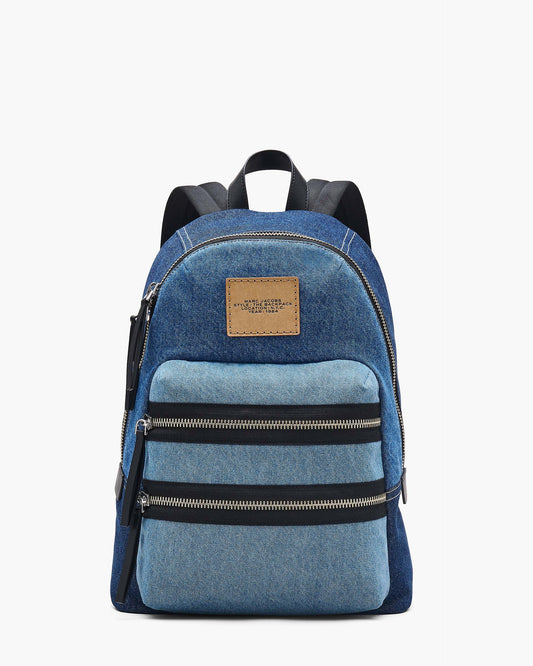 The Biker  Colorblock Denim Large Backpack