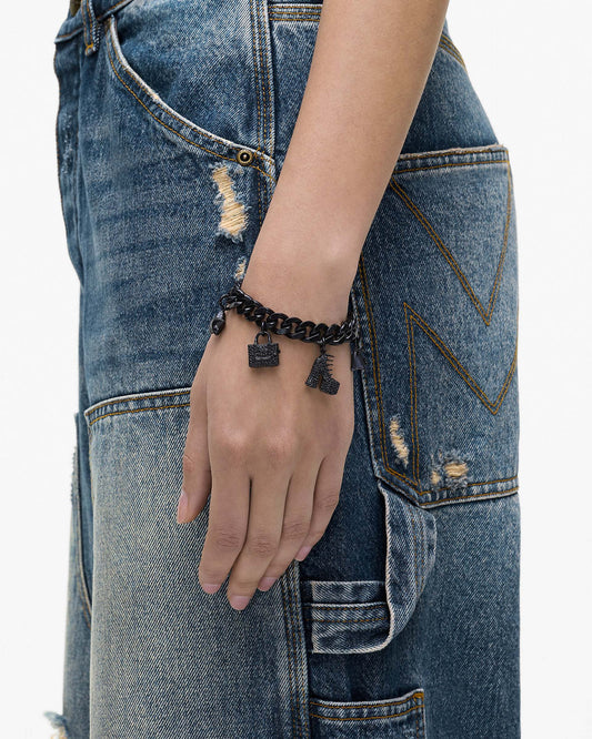 The Pave  Mini Icon Charm Bracelet