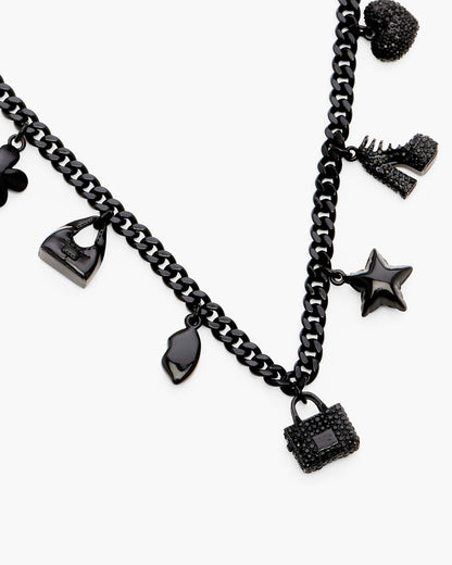 Mini Icon Pave Charm Necklace