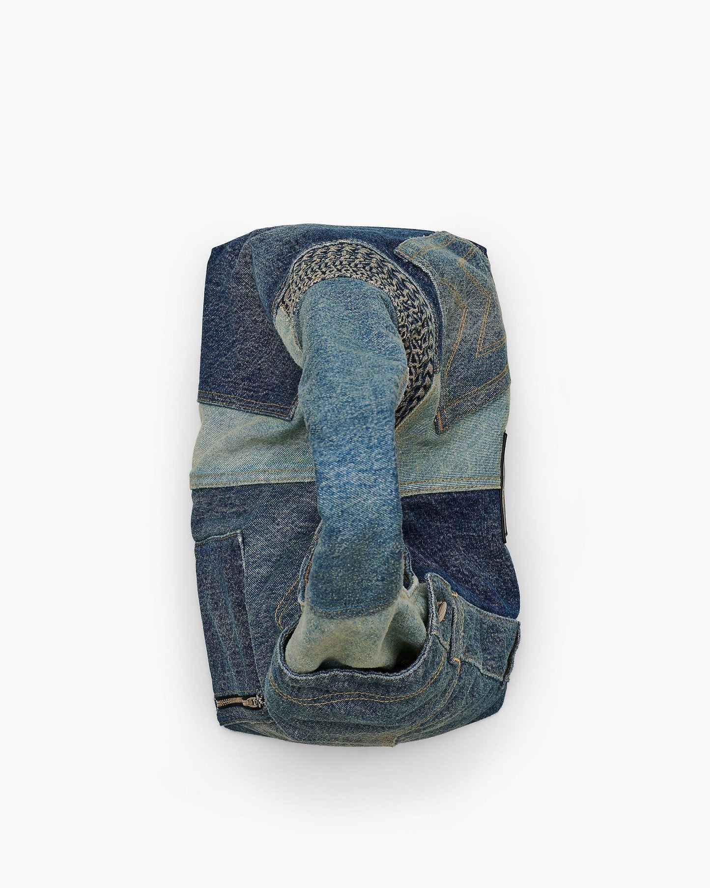 The Deconstructed  Denim Sack Bag