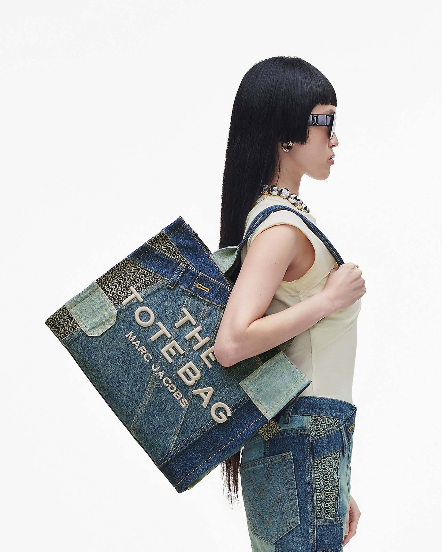 The Deconstructed  Denim Large Tote Bag