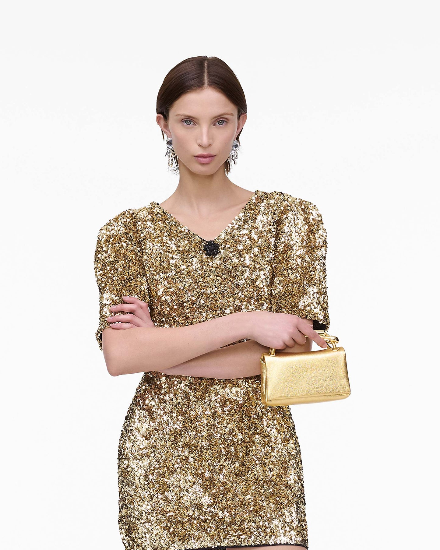 The Metallic  Micro Dual Bag
