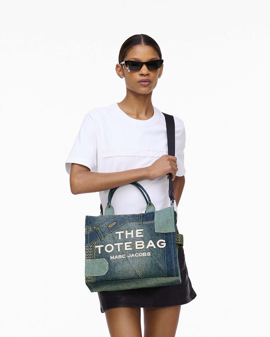 The Deconstructed  Denim Medium Tote Bag