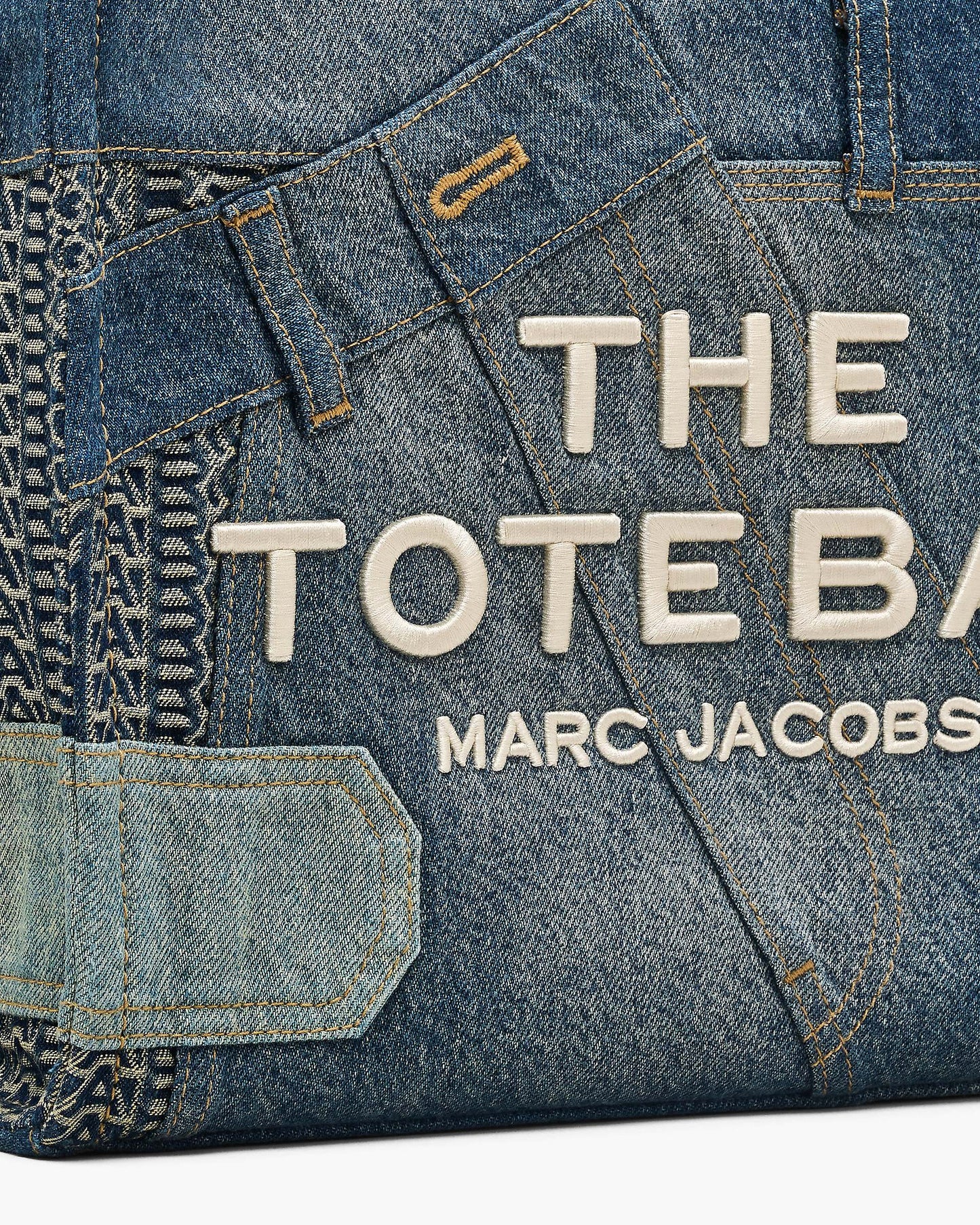 The Deconstructed  Denim Medium Tote Bag