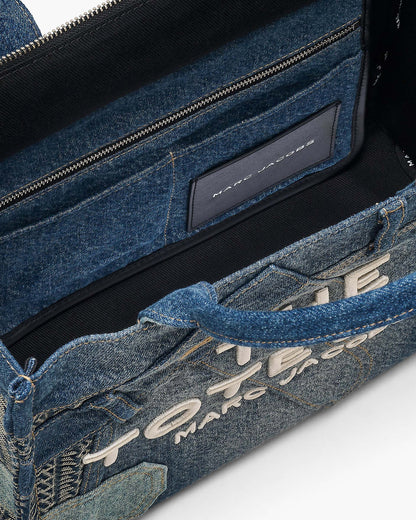 The Deconstructed  Denim Medium Tote Bag