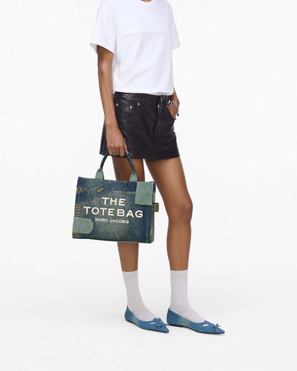 The Deconstructed  Denim Medium Tote Bag